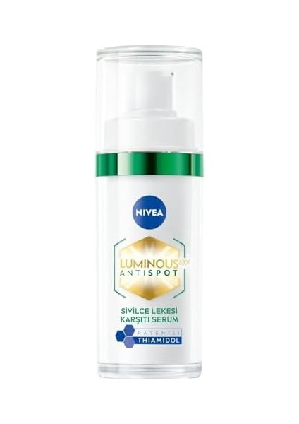 Nıvea LUMINOUS630 Sivilce Lekesi Karşıtı Serum 30 Ml, Karma ve Yağlı Ciltler Için,salisilik Asit ve Hyaluronik Asit fiyatları
