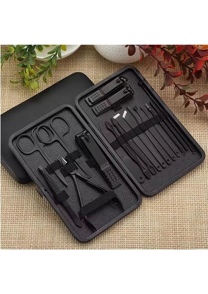 Sunup Sn-27099 Siyah Paslanmaz Çelik 18in1 Profesyonel Manikür Tırnak Bakım Seti fiyatları