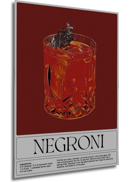 Negroni Kokteyl Ahşap Mdf Dekoratif Ev/işyeri Duvar Tablo Dikdörtgen Ev/işyeri Duvar Tablo modelleri