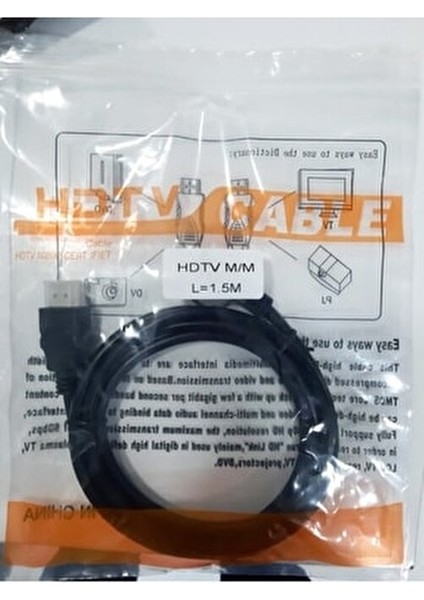 1.5 Metre HDMI Kablo 3D 4K Full HD Dayanıklı Tasarım Beyaz Renk fiyatları