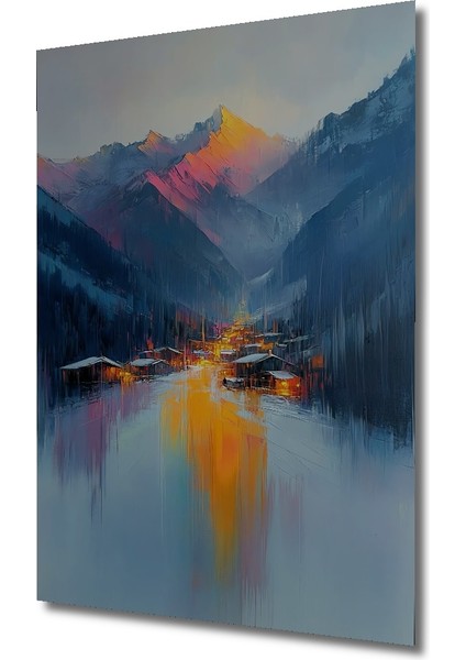 Dağ Eteğinde Günbatımı Dekoratif Ahşap Mdf Ev/işyeri Duvar Tablo Dikdörtgen Ev/işyeri Duvar Tablo fiyatları