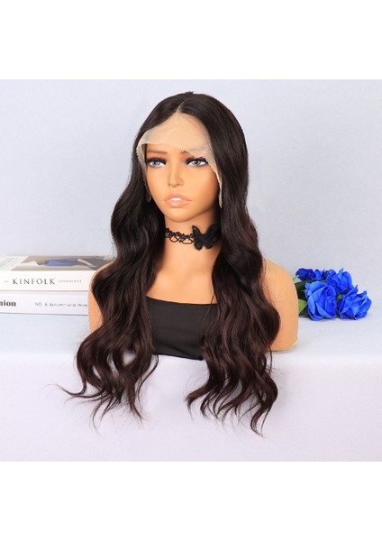 Kahverengi / Kızıl Kahve Ombreli Su Dalgalı Tül Peruk modelleri