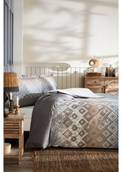 Özdilek Çift Kişilik Ranforce Nev Takımı Pietre Mavi