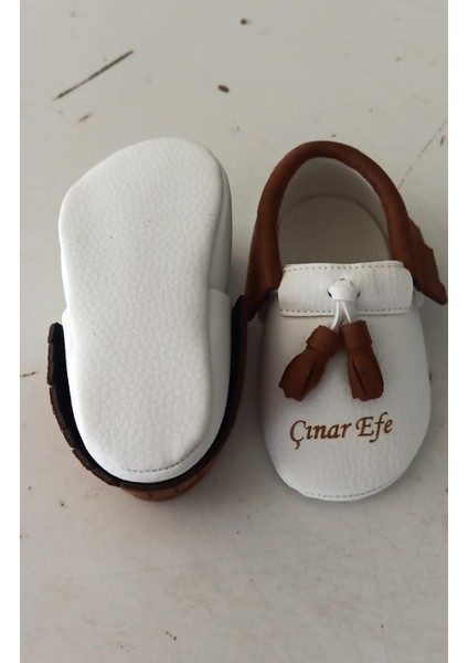 Bebeğinize Özel Kahve Püskül Bebek Ayakkabı modelleri