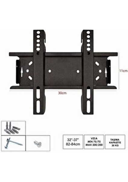 32 inç Uyumlu Hareketli TV Askı Aparatı Metal Malzeme ile Sağ Sol Eğimli Montaj indirimleri