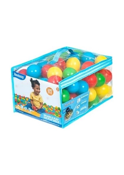 100 Splash & Play Topu, Çap 5,85 Cm, 4 Farklı Renkte fiyatları