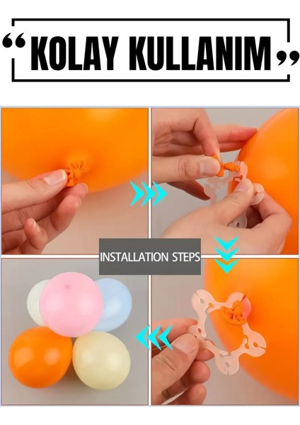 Balon Ciçek Yapma Aparatı 6 Adet - Parti Etkinlikler Için Dekoratif Aparat fiyatları