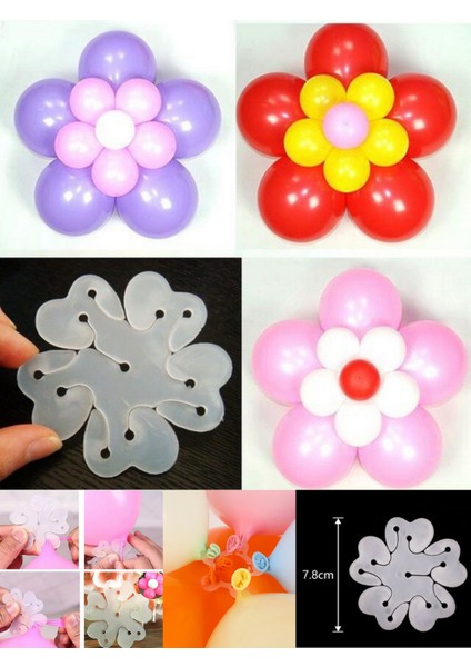 Balon Ciçek Yapma Aparatı 6 Adet - Parti Etkinlikler Için Dekoratif Aparat modelleri