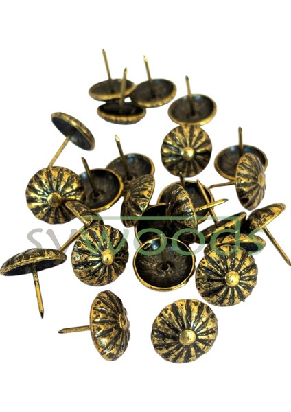 25 Adet 18 mm Papatya Kabara Raptiye Hobi Çivisi Koltuk Çanta Tasarım Aksesuar Süsü indirimleri