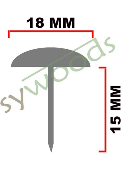 25 Adet 18 mm Papatya Kabara Raptiye Hobi Çivisi Koltuk Çanta Tasarım Aksesuar Süsü