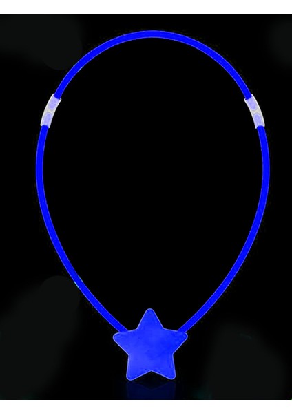 Glow Yıldız Kolye - Glow Kolye - Glow Partisi Yıldız Kolye 6 Adet modelleri