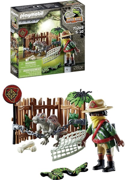 Dino Rise 71265 Kafeste Bebek Spinosaurus Dinozor, 5 Yaşından Büyük Çocuklar Için Oyuncak