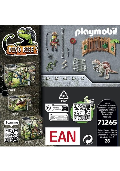 Dino Rise 71265 Kafeste Bebek Spinosaurus Dinozor, 5 Yaşından Büyük Çocuklar Için Oyuncak modelleri