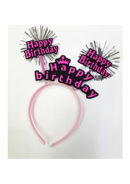 Happy Birthday Neon Renk Doğum Günü Tacı 12 Adet fırsatları