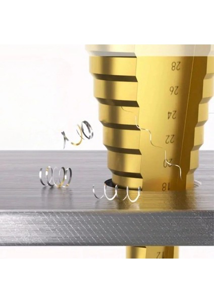 Buffer® 3 Parça Kademeli Matkap Ucu Paslanmaz Uç Alüminyum Sac Demir Delme Seti indirimleri