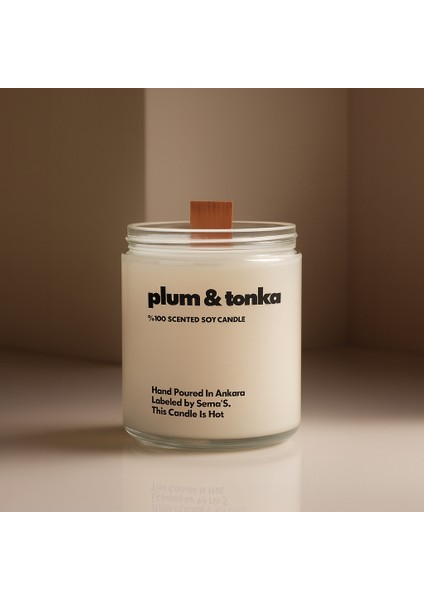 : Plum & Tonka : Cam Kavanozda Kokulu %100 Soya Mum (Erik, Tonka, Karamel, Sandal) modelleri