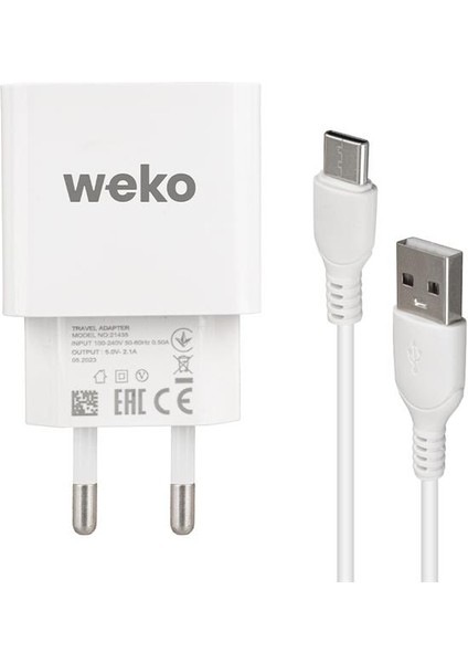 Weko Wk-21435 M7 2.1 Amper Telefon Şarj Adaptörü + Type-c Kablo fiyatları