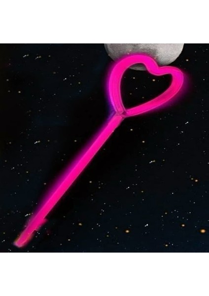 Karanlıkta Yanan Glow Partisi Kalp Şekilli Asa Sopa 6 Renk 6 Adet fırsatları