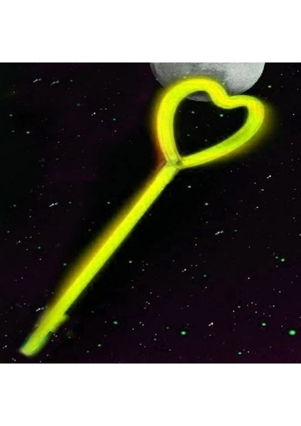 Karanlıkta Yanan Glow Partisi Kalp Şekilli Asa Sopa 6 Renk 6 Adet indirimleri