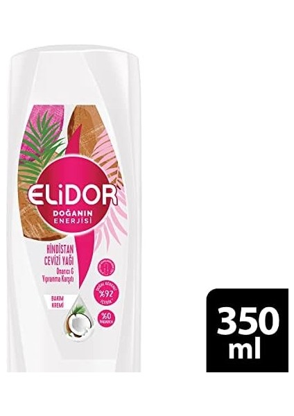Elidor Doğanın Enerjisi Saç Kremi Hindistan Cevizi Özlü 350 ml 1 Paket (1 x 350 Ml)