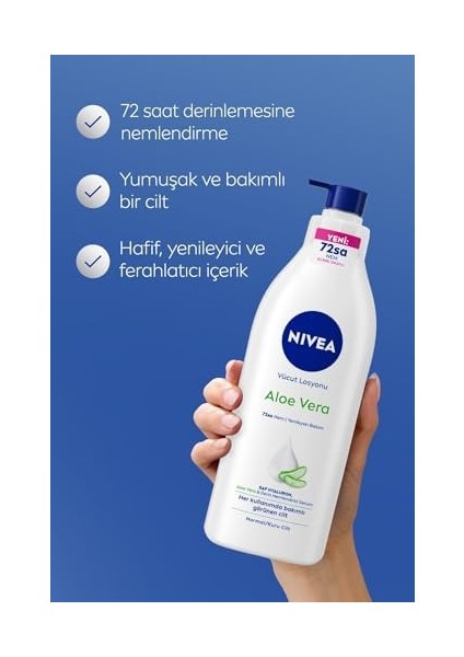 Nivea Creme Soft Kremsi Dokunuş Duş Jeli 750ML ve Aloe Vera Derinlemesine Nemlendirici Vücut Losyonu 400ML
