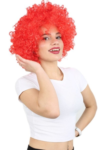 Animasyon Parti ve Palyaço Peruğu / Kırmızı modelleri