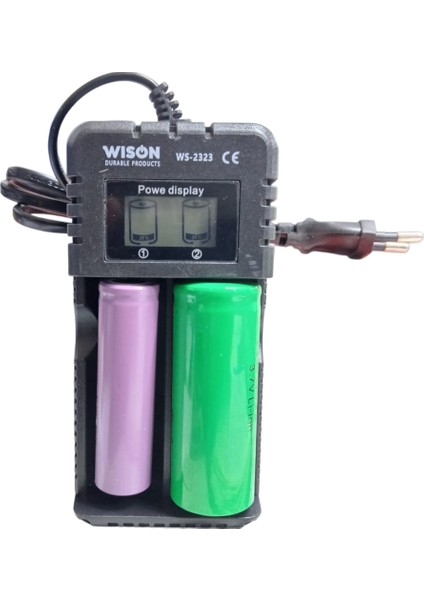 WS-2323 Akıllı Pil Şarj Aleti | 2400 Mah Çıkış – Şarj Göstergeli – 26650’E Kadar Tüm Pillerle Uyumlu modelleri