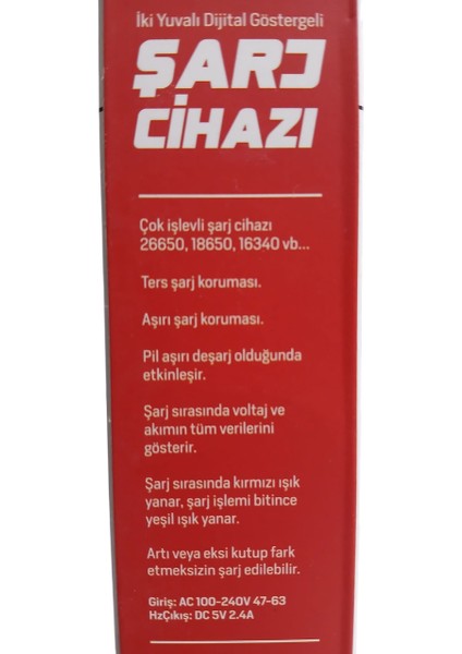 WS-2323 Akıllı Pil Şarj Aleti | 2400 Mah Çıkış – Şarj Göstergeli – 26650’E Kadar Tüm Pillerle Uyumlu fırsatları