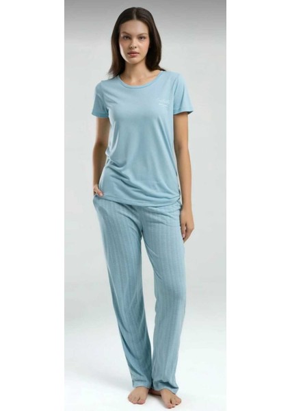 Viskon Kısa Kol Pijama TAKIM-8997