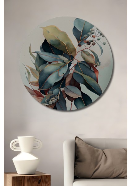 Dekoratif Ahşap Yuvarlak Tablo Doğa Dallarının Zarafeti