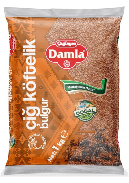 Damla Çiğ Köftelik Bulgur 1 kg