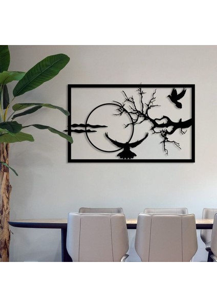 Dekoratif Mdf Kuslar2 Temalı Duvar Saati – 40X40 cm | 3 mm Kalınlık | Kişiselleştirilebilir