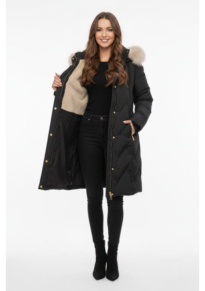 Kadın Spor Kapüşonlu Içi Peluş Mont M5308 BGL-ST04893 modelleri