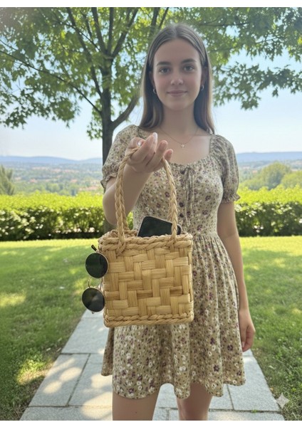 Mini Hasır El Çantası El Yapımı – Doğal El Örgüsü modelleri