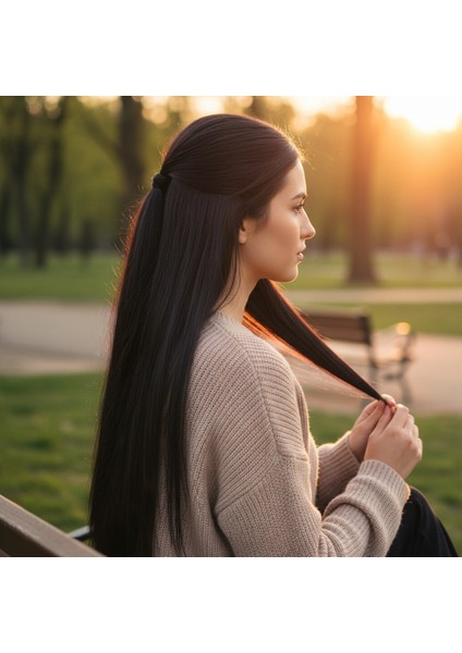 Fiber Sentetik Düz 8 Parça Çıt Çıt /siyah