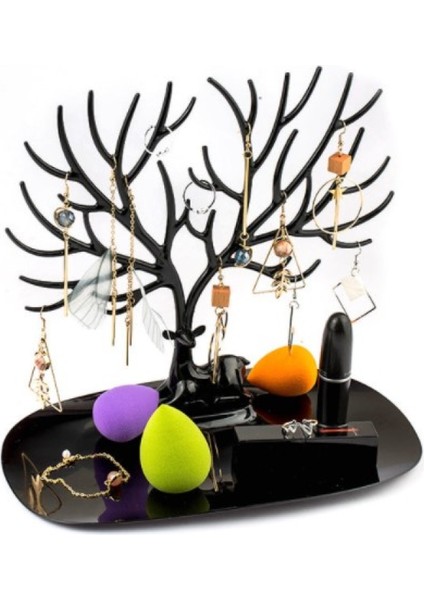 Siyah Geyik Tasarımlı Takı Mücevher Standı (4915)