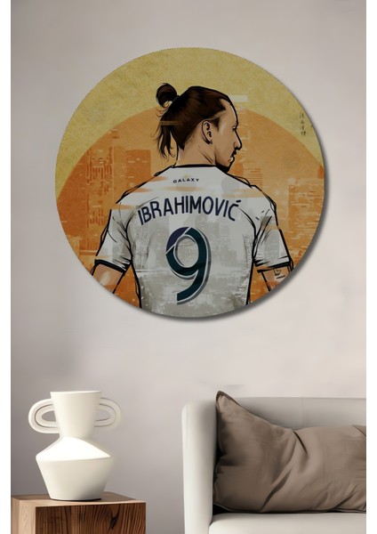 Ibrahimovic Dekoratif Ahşap Mdf Ev/işyeri Duvar Tablo Yuvarlak Ev/işyeri Duvar Tablo