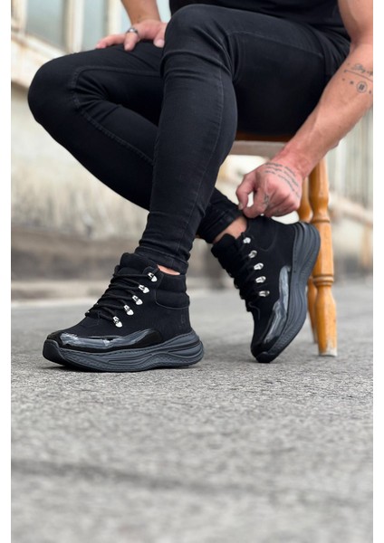 Kömür Rugan Yüksek Taban Yarım Bilek Bot fiyatları