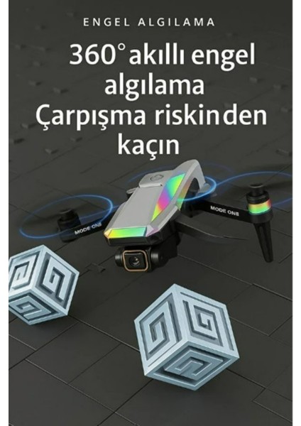 S5 Pro Gençler ve Yetişkinler Için Çift Kameralı Uzaktan Yüksek Çözünürlüklü Hd Drone