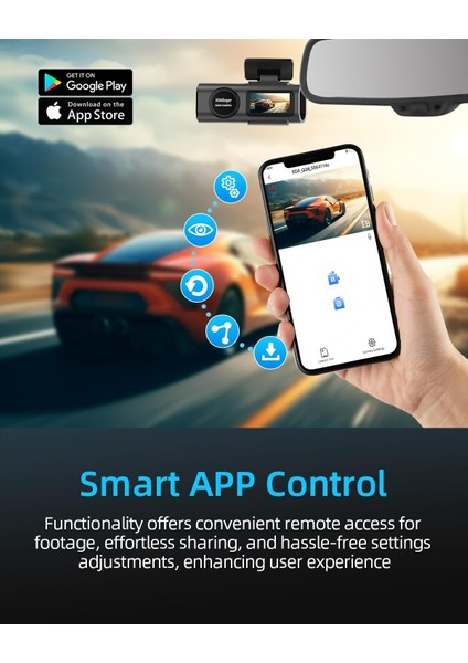 D28 Wifi Dashcam Araç Ön Arka, 4K+1080P, Araç Kamerası Araç Kamerası 64GB Sd Kart Hediye modelleri