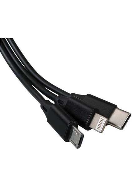 Pm-26346 3 In 1 Siyah Şarj Kablosu fiyatları