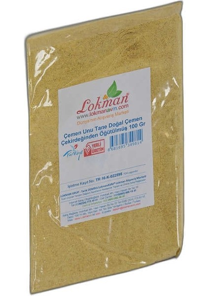 Çemen Unu Tane Doğal Çemen Çekirdeğinden Öğütülmüş 100 gr Paket modelleri