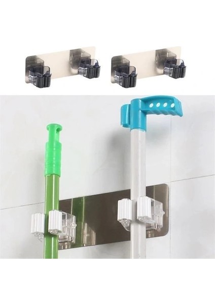 Buffer® Pratik Organizer 4lü Yapışkanlı Fırça Paspas Mop Fırça Sabitleyici Ergonomik Alet Aparatı fırsatları