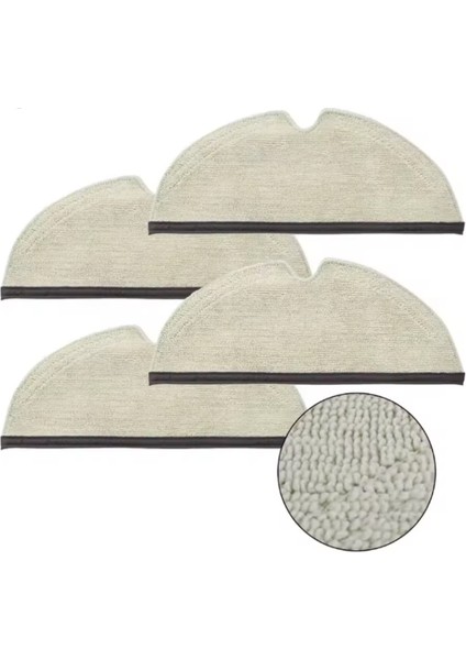 Roborock Q8 Max,q8 Max Plus,q5 Pro,q5 Pro Plus,q5 Max Plus,q7,q7 Max, Fiber Mop Paspas Seti-4 Adet