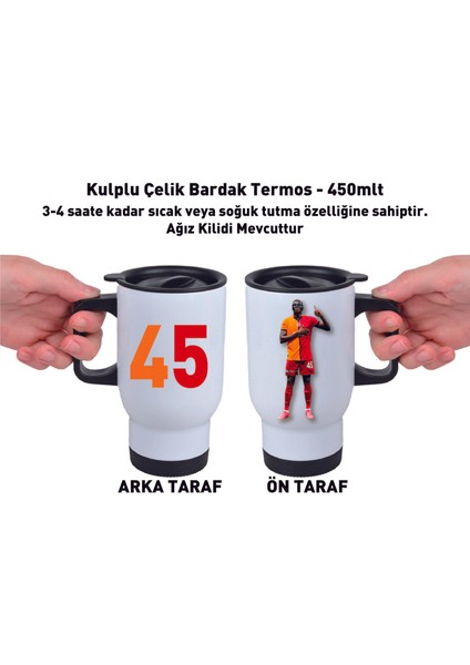 Kulplu Çelik Bardak Termos - 450MLT - Ossimhen