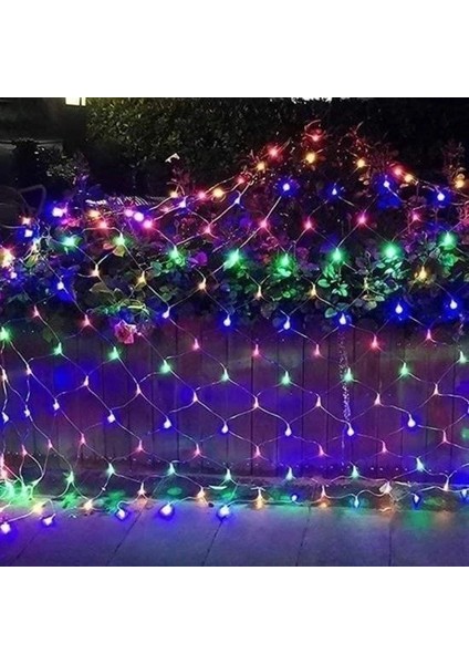 Buffer® 1x2 Metre Dekoratif File Ağ Perde 192 LED 8 Animasyonlu Farklı Işık Modu Rgb Fişli indirimleri