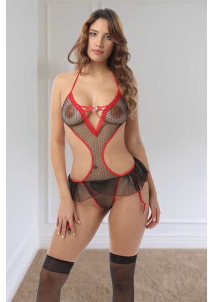 Siyah Kırmızı Jartiyer Takım fırsatları