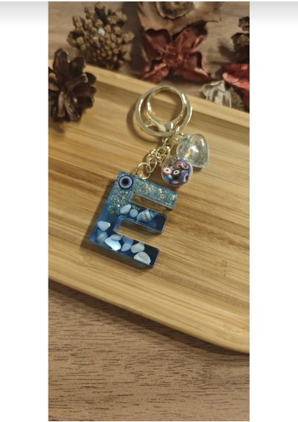 Nazar Boncuklu Deniz Kabuklu Harf Anahtarlık