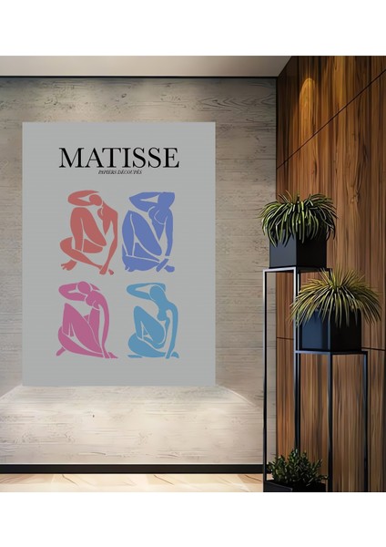 Matisse Renkli Silüetler Dekoratif Ahşap Mdf Ev/işyeri Duvar Tablo Dikdörtgen Ev/işyeri Duvar Tablo