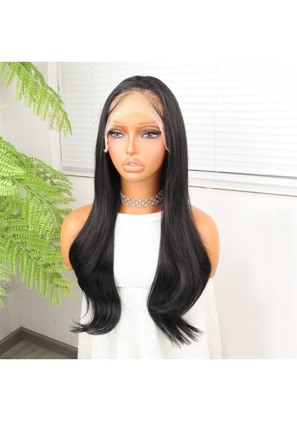 Siyah Fiber Sentetik Hafif Dalgalı Tül Peruk modelleri